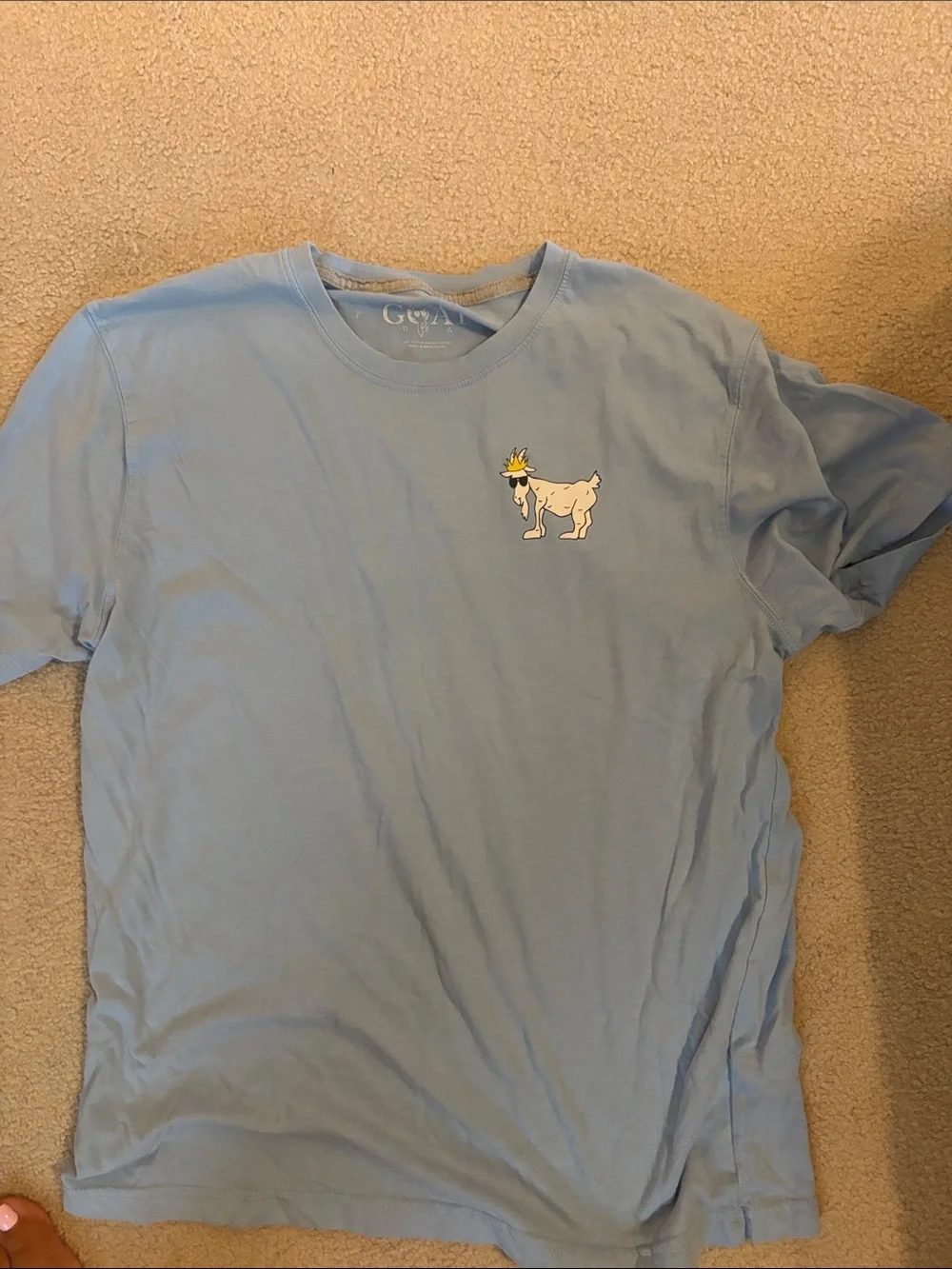 Light Blue Dog Graphic Tee by GOAT